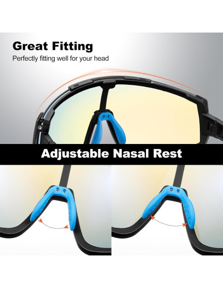 Gafas de sol Odoland UV400 polarizadas para ciclismo y running