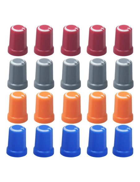 20 Perillas de Control Plástico DIKAVS 6mm para Guitarra