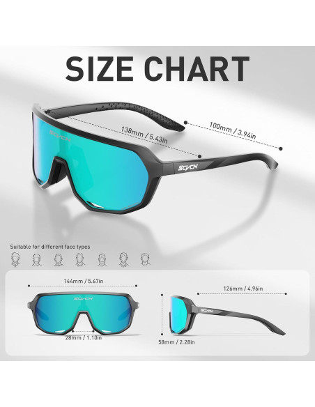 Gafas de Ciclismo SCVCN DZ-S63 Polarizadas UV400