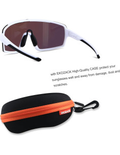 Gafas de Ciclismo EKOZACK Ec01 Naranja Espejado UV400 2
