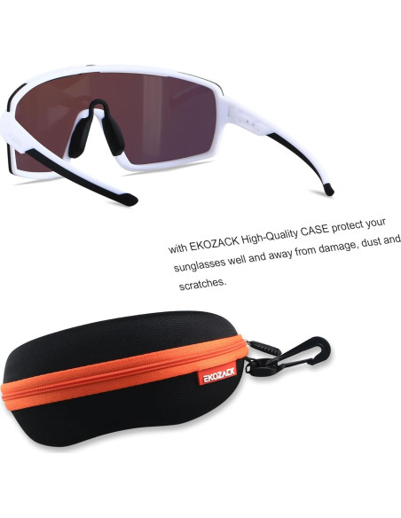 Gafas de Ciclismo EKOZACK Ec01 Naranja Espejado UV400
