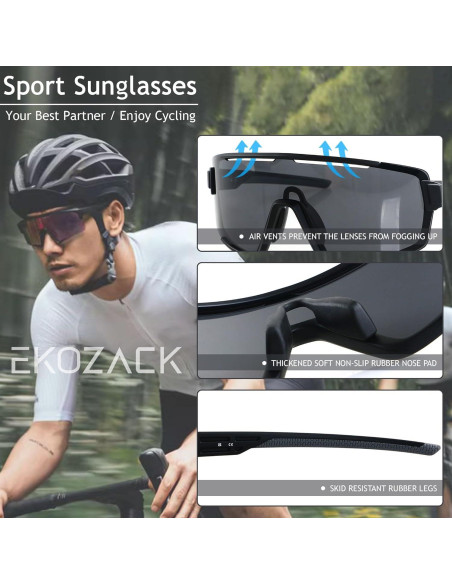 Gafas de Ciclismo EKOZACK Ec01 Naranja Espejado UV400
