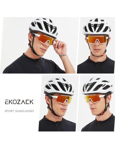 Gafas de Ciclismo EKOZACK Ec01 Naranja Espejado UV400