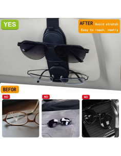 Soporte de Gafas de Sol ACIOOCO Magnético para Coche Negro 2