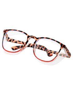 Gafas de Seguridad Konqkin A12 Naranja Leopardo Anti-Niebla