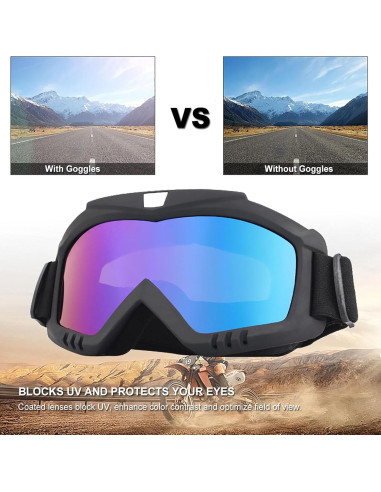Gafas de motocross Immoono 2 paquetes con protección UV
