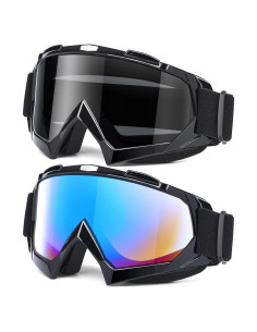 Gafas de Motocross MAMBAOUT Paquete de 2 UV Protección