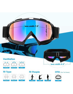 Gafas de Motocross MAMBAOUT Paquete de 2 UV Protección 2