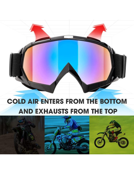 Gafas de Motocross MAMBAOUT Paquete de 2 UV Protección Gafas de Motocross MAMBAOUT Paquete de 2 UV Protección