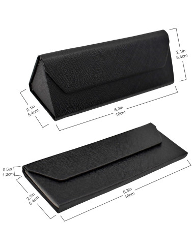 Estuche de Gafas Real Sic Negro Plegable 16x5.3cm