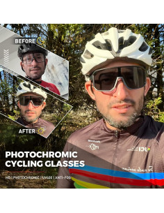 Gafas de Ciclismo Fotoquímicas KAPVOE Antivaho Unisex 2