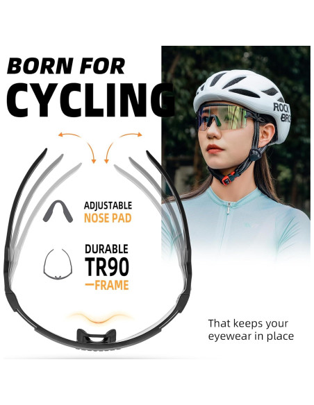Gafas de Ciclismo ROCKBROS UV Cambiante Color Viento Arena