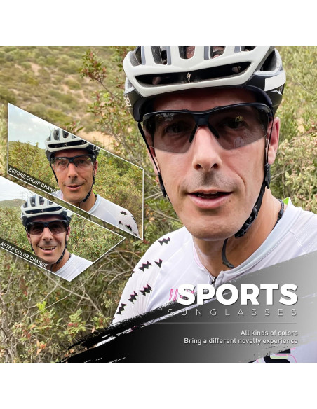 Gafas de sol fotocromáticas SCVCN UV400 para deportes