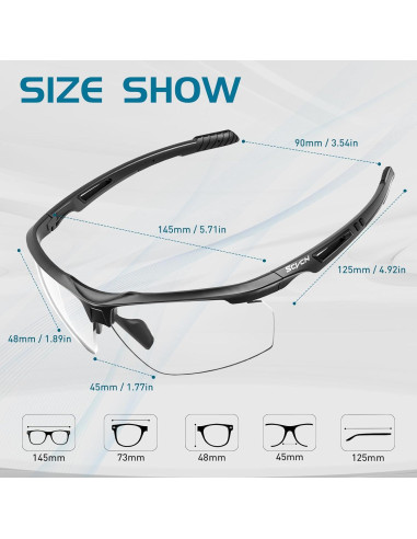 Gafas de sol fotocromáticas SCVCN UV400 para deportes