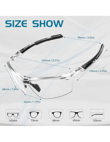 Gafas de sol fotocromáticas SCVCN UV400 unisex deportivas