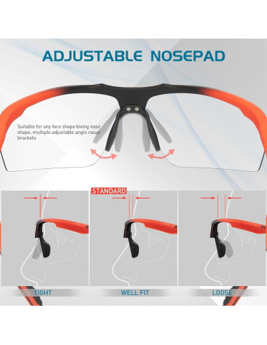 Gafas de sol fotocromáticas SCVCN UV400 unisex deportivas