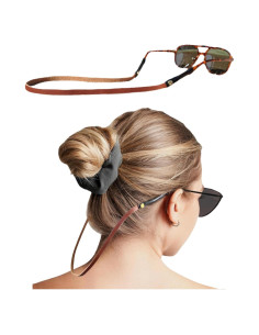 Correa de Gafas de Cuero PVS-001 Marrón Italiano Unisex