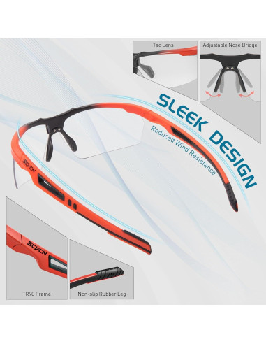 Gafas de sol fotocromáticas SCVCN UV400 unisex deportivas