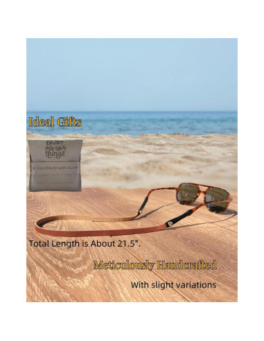 Correa de Gafas de Cuero PVS-001 Marrón Italiano Unisex