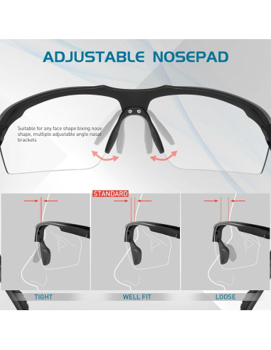 Gafas de sol fotocromáticas SCVCN UV400 unisex deportivas