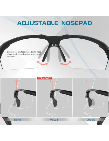 Gafas de sol fotocromáticas SCVCN UV400 unisex deportivas