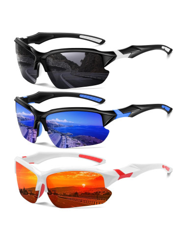 Gafas de sol deportivas DioKiw 3pack UV protección