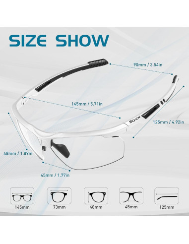 Gafas de sol fotocromáticas SCVCN UV400 para deportes