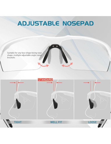 Gafas de sol fotocromáticas SCVCN UV400 para deportes