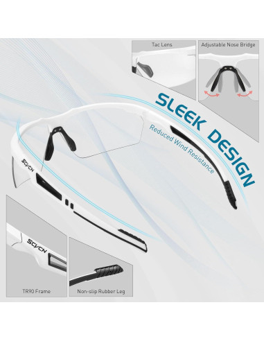 Gafas de sol fotocromáticas SCVCN UV400 para deportes