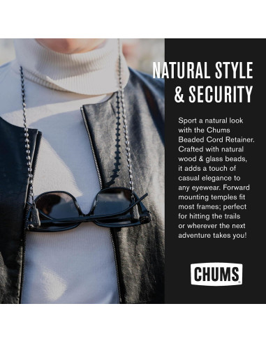 Cadena de Gafas Chums con Cuentas Naturales 68.58 cm