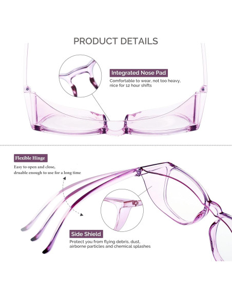 Gafas de Seguridad JOOHOO UV400 Antiempañantes para Mujeres