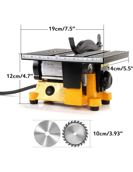 Sierra de Mesa Mini DNYSYSJ 10.16 cm 4500 RPM para Madera y Plástico