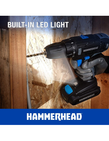 Martillo 20V Taladro Inalámbrico 2 Velocidades 1.5Ah HCDD201