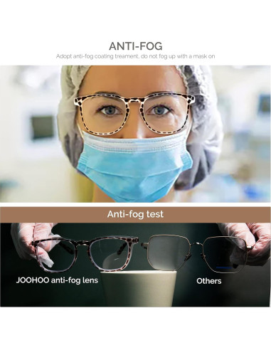 Gafas de seguridad JOOHOO UV400 antiempañante para mujeres