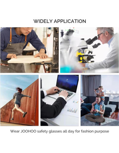 Gafas de seguridad JOOHOO UV400 antiempañante para mujeres