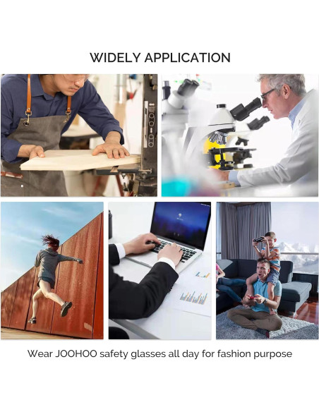 Gafas de seguridad JOOHOO UV400 antiempañante para mujeres