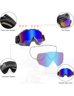 Gafas de Motocross ZukMi - Anti Rayones y Ajustables 2