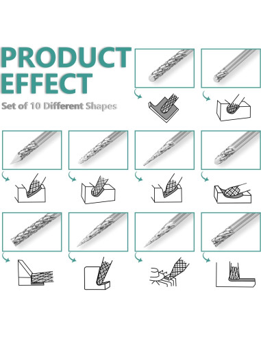 Juego de Brocas de Carburo CATITO - 20 Puntas 3 mm para Metal y Madera