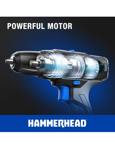 Martillo 20V Taladro Inalámbrico 2 Velocidades 1.5Ah HCDD201