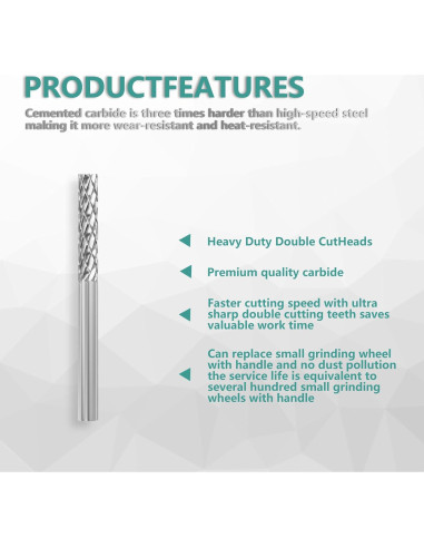 Juego de Brocas de Carburo CATITO - 20 Puntas 3 mm para Metal y Madera