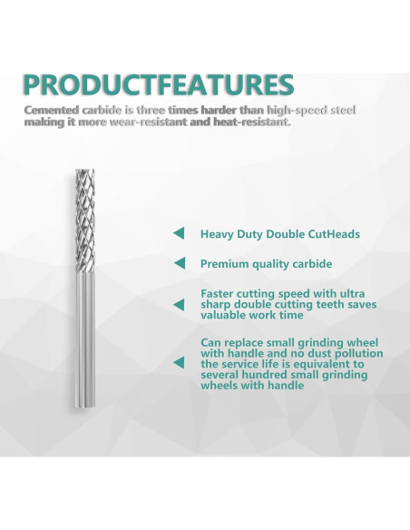 Juego de Brocas de Carburo CATITO - 20 Puntas 3 mm para Metal y Madera