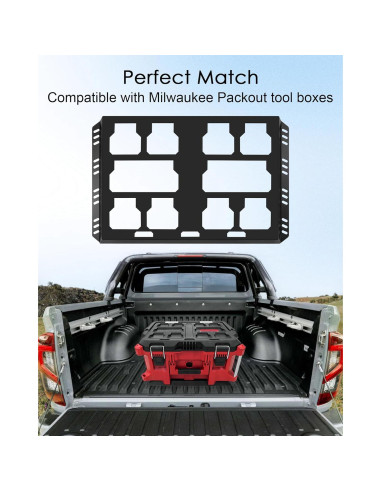 Placa de Montaje de Aluminio NXQWLL para Milwaukee Packout