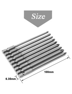 Juego de 9 Puntas de Destornillador Phillips Mesee 100mm 2