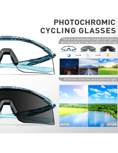 Gafas de Ciclismo SCVCN S120 Fotoquímicas UV400 TR90