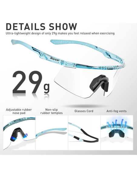 Gafas de Ciclismo SCVCN S120 Fotoquímicas UV400 TR90