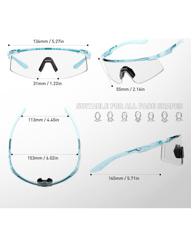 Gafas de Ciclismo SCVCN S120 Fotoquímicas UV400 TR90