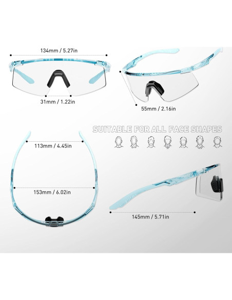 Gafas de Ciclismo SCVCN S120 Fotoquímicas UV400 TR90