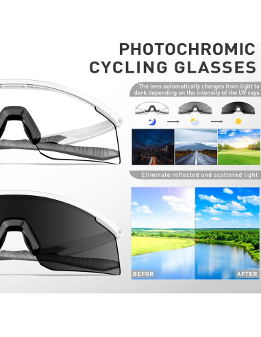 Gafas de Ciclismo SCVCN S120 Fotoquímicas UV400 TR90