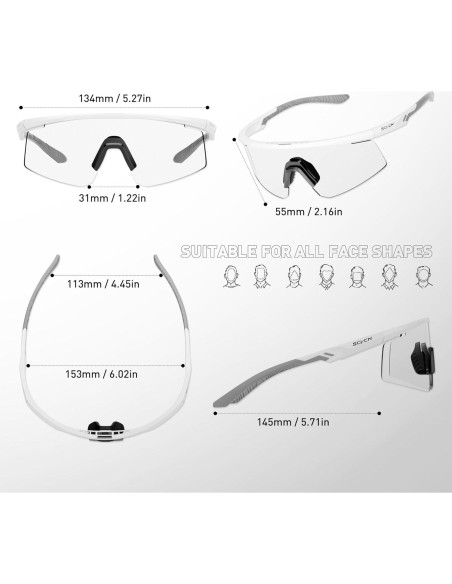Gafas de Ciclismo SCVCN S120 Fotoquímicas UV400 TR90