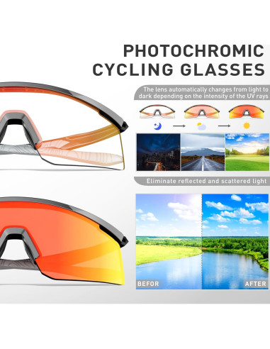 Gafas de Ciclismo SCVCN S120 Fotoquímicas UV400 TR90